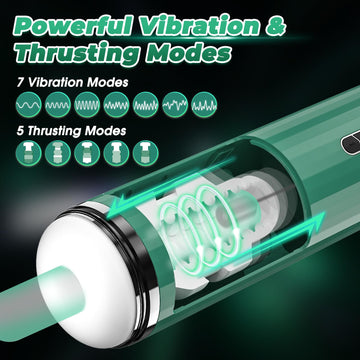 AI Ⅲ-Automatic Blowjob Thrusting Male Masturbator With 5 Thrusts & 7 Vibrations